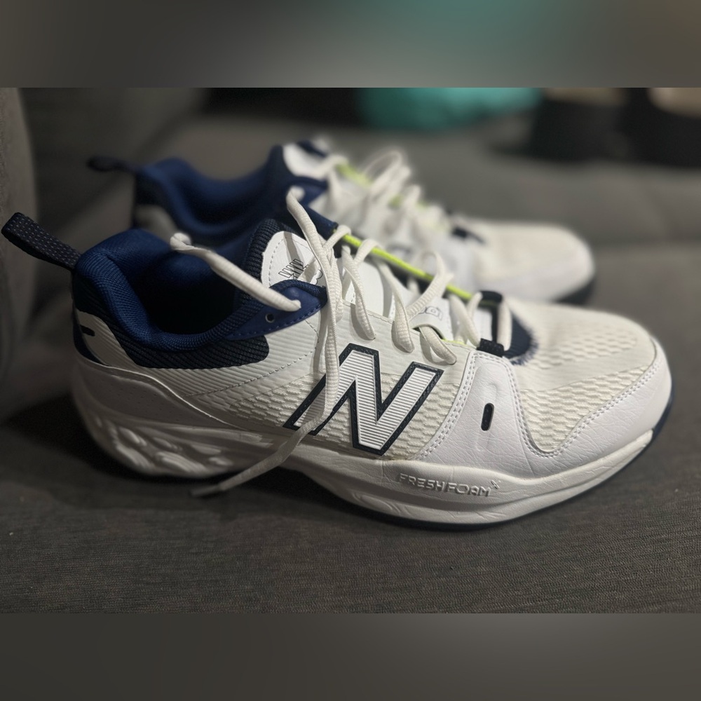 New Balance Fresh Foam White and Navy Shoes